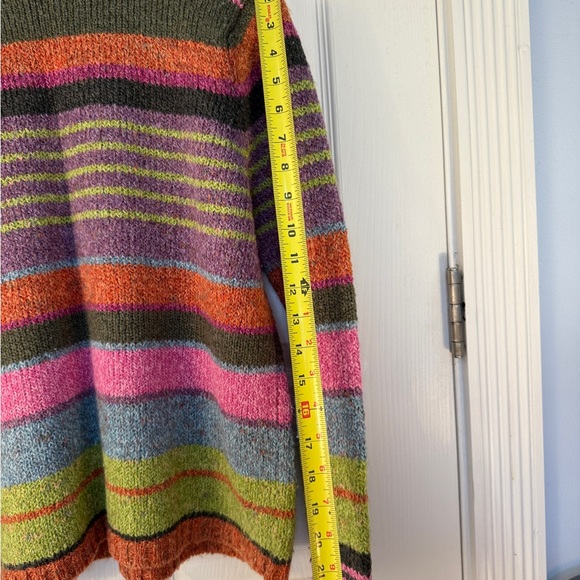 Karen Scott Multicolor Striped Crewneck Sweater - Picture 4 of 5